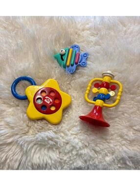 RARE Vintage Fisher Price Classic Baby Rattles and Toys Set 1970's